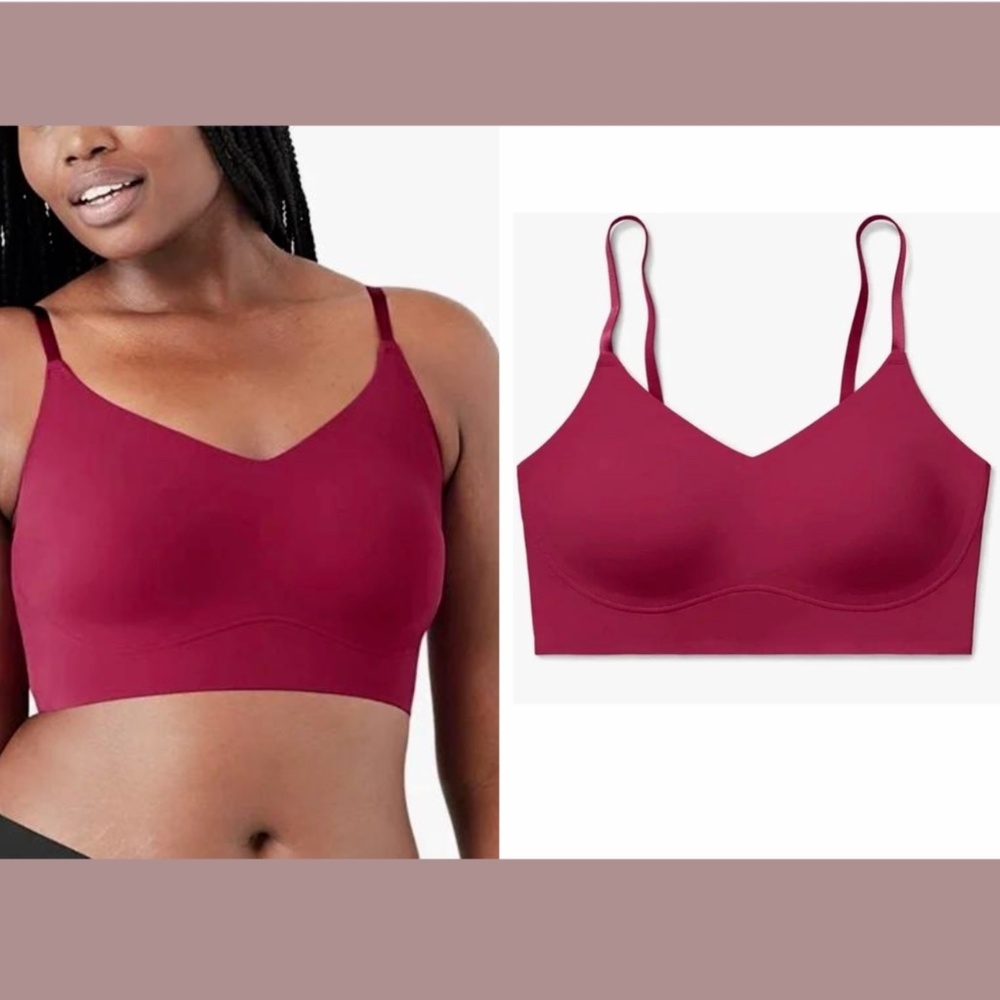 NWT TRUE & CO. [ Small Full Cup ] True Body Lift Triangle Bra in‎ Beet